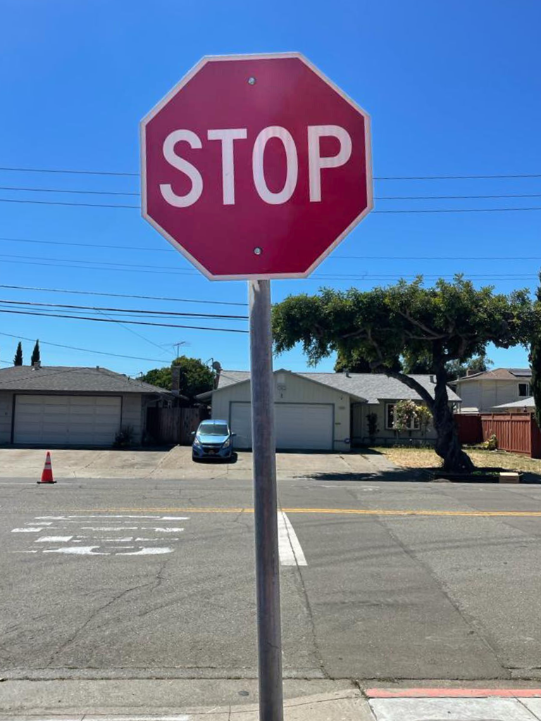 stop sign parking lot contractor Hayward, CA Cato's Paving