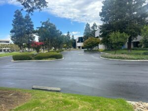 parking lot seal coat business park pavement