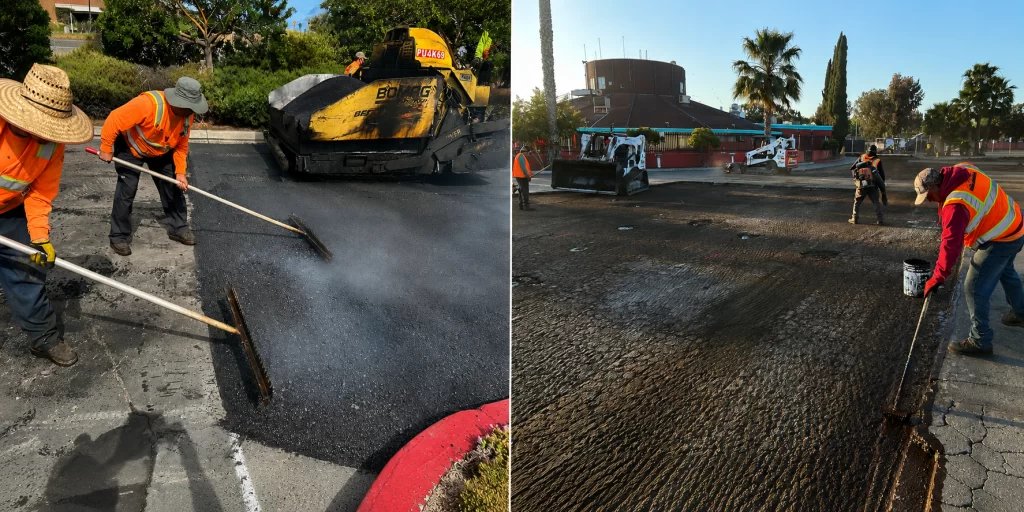 parking lot resurfacing vs replacement comparison commercial property